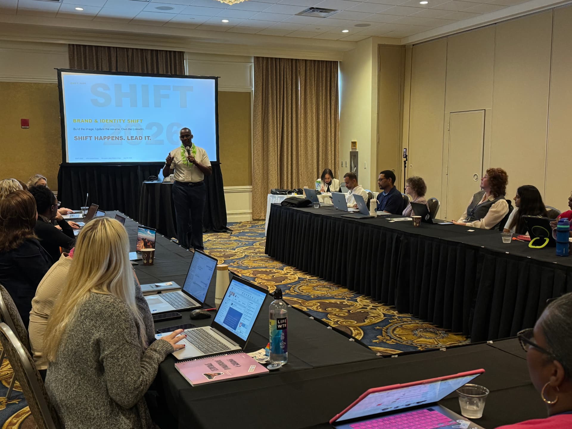 Speaker leading the Brand & Identity Shift session at SHIFT 2026